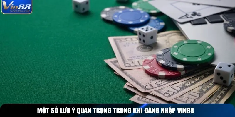 Một số lưu ý quan trọng trong khi đăng nhập Vin88